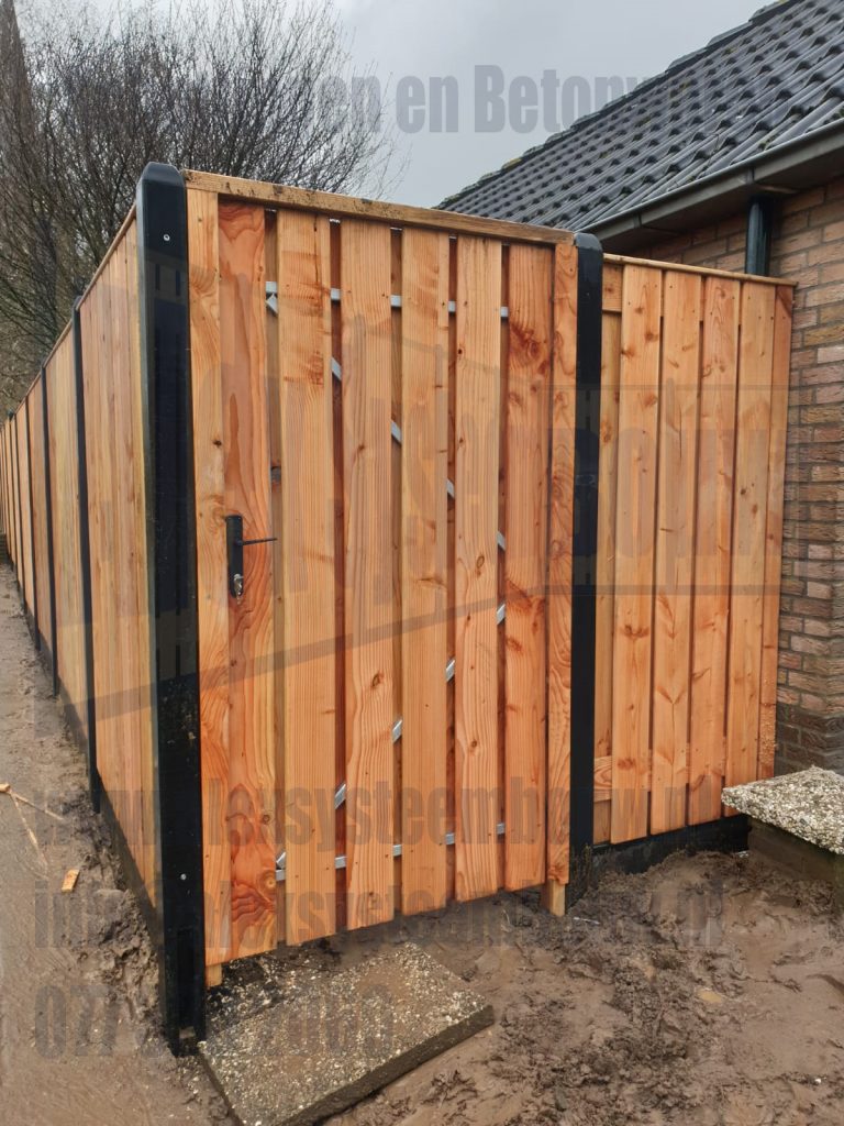 Enkele poort met lariks/douglas hout 100cm breed