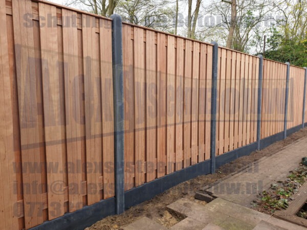 Hardhouten tuinscherm 21 planks (17+2) - Afbeelding 2